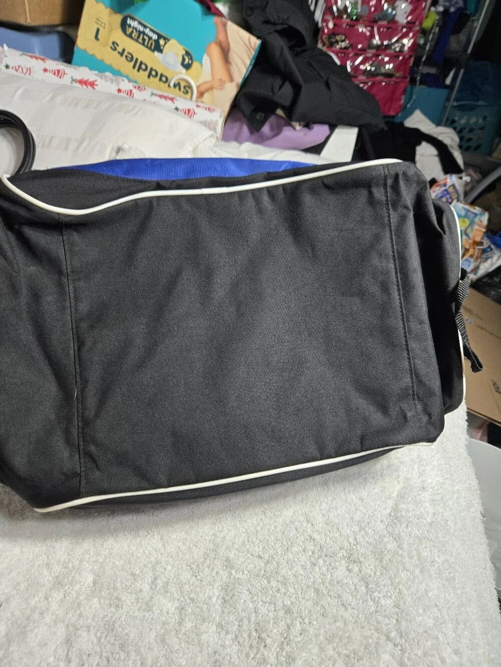 Adidas Small Gym Bag Blue White With Shoulder Strap